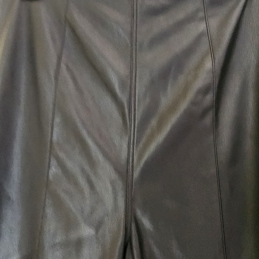 Free People We The Free Black Spitfire Faux Leather Pants, Size 30 - Picture 3 of 10